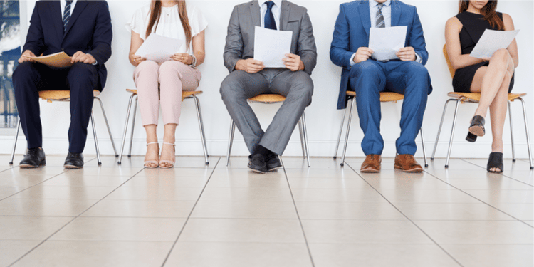 candidates waiting for interviews