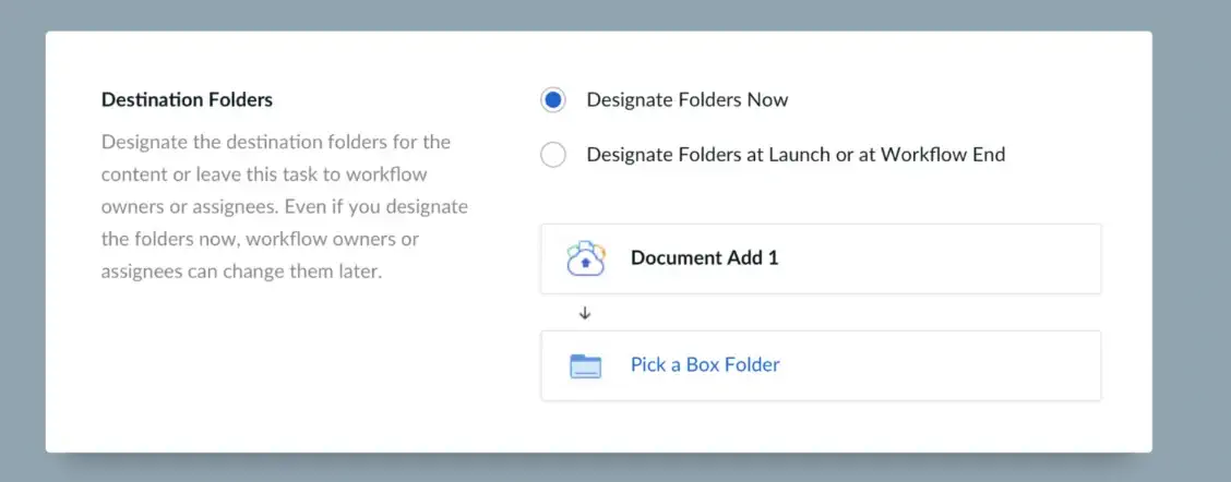 destination folders